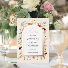 Sedona Garden Trouwfolie Menu Folie Uitnodiging