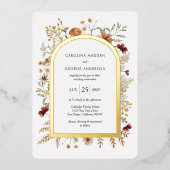 Sedona Garden Wedding Folie Uitnodiging (Voorkant)