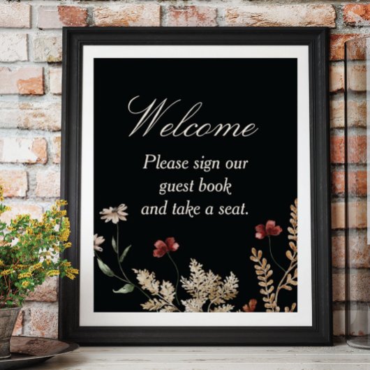 Sedona Garden Wedding Sign Poster