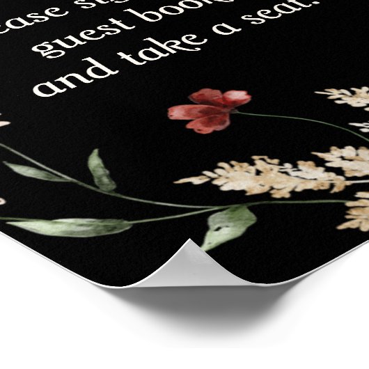 Sedona Garden Wedding Sign Poster (Hoek)