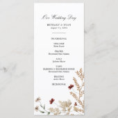 Sedona Garden Weduwdag Programma Programmakaart (Voorkant)