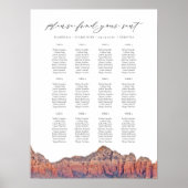 SEDONA geschilderd skyline bruiloft zitgrafiek Poster (Voorkant)
