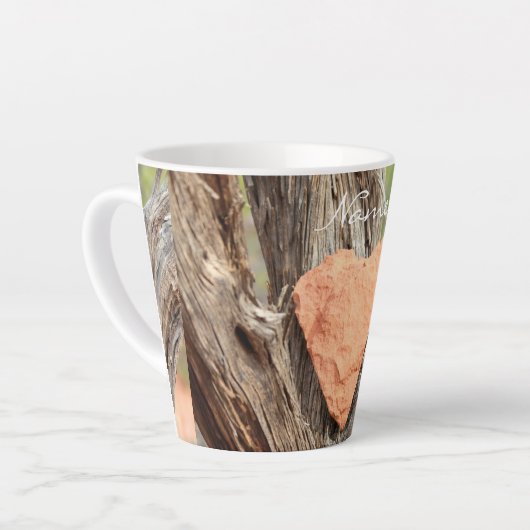 Sedona red rock hart Thunder_Cove Latte Mok (Linkerhoek)