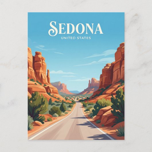 Sedona Red Rock Loop Road Arizona Briefkaart (Voorkant)