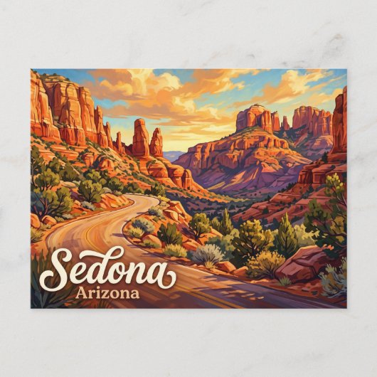 Sedona Red Rock Loop Road Arizona Briefkaart (Voorkant)
