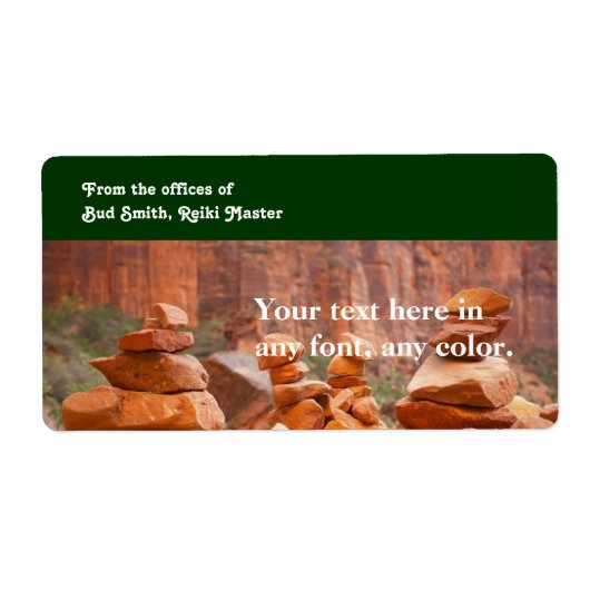 Sedona Red Rocks Label (Voorkant)