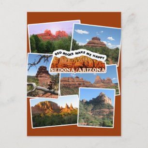 Sedona - Red Rocks maken me gelukkig! Briefkaart