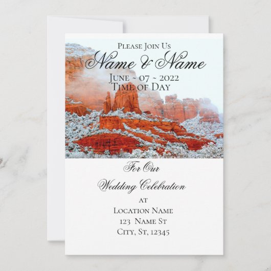Sedona Red Rocks Thunder_Cove Uitnodiging (Voorkant)