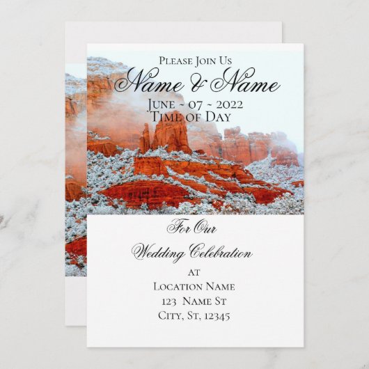 Sedona Red Rocks Thunder_Cove Uitnodiging (Voorkant / Achterkant)