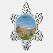 Sedona Red rocks Tin Sneeuwvlok Ornament (Rechts)