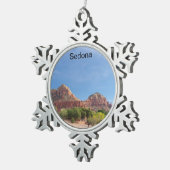 Sedona Red rocks Tin Sneeuwvlok Ornament (Rechts)