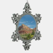 Sedona Red rocks Tin Sneeuwvlok Ornament (Links)