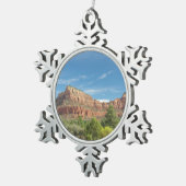 Sedona Red rocks Tin Sneeuwvlok Ornament (Rechts)