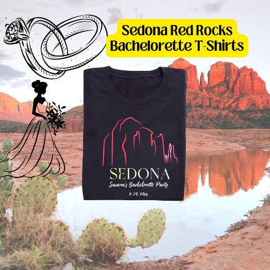 Sedona Red Rocks vrijgezellenfeest T-shirt