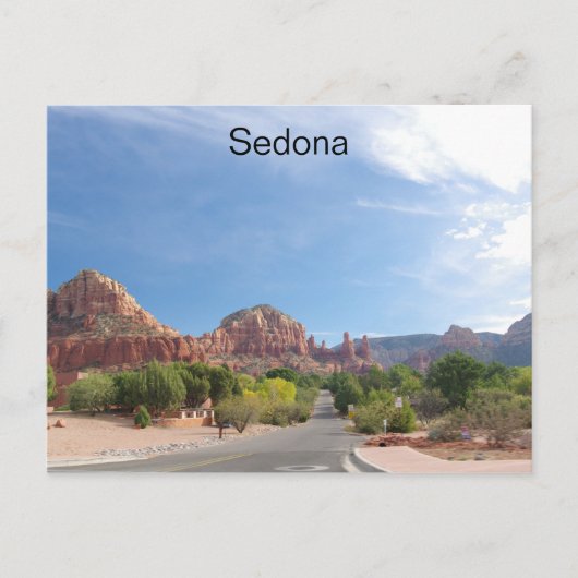 Sedona rode rotsen briefkaart (Voorkant)