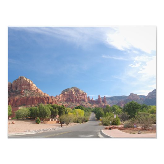 Sedona rode rotsen foto afdruk (Voorkant)