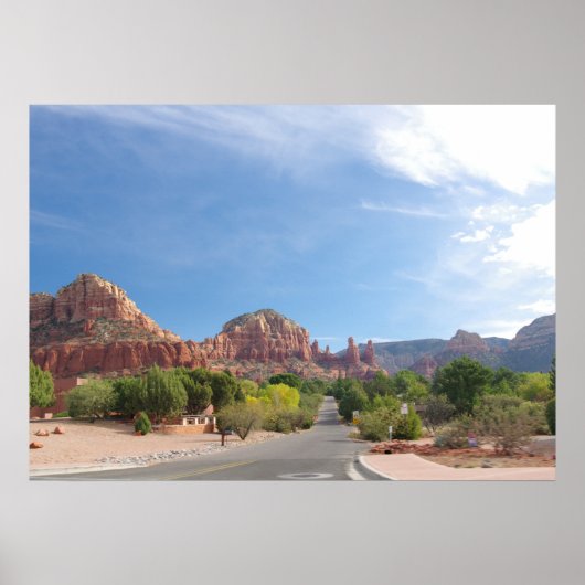 Sedona rode rotsen poster (Voorkant)