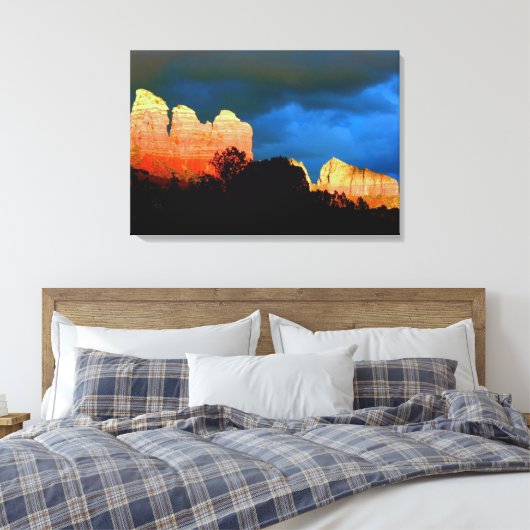 Sedona rode rotsen verpakt canvas afdruk (Insitu (Slaapkamer))