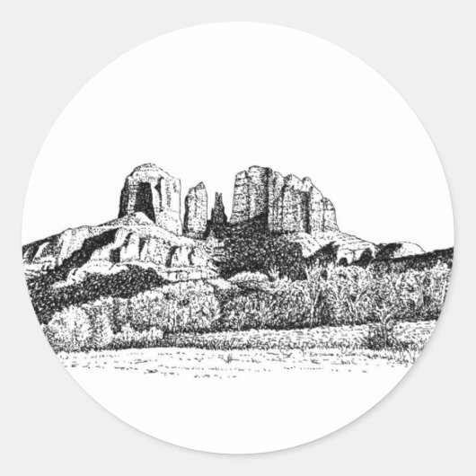 Sedona Ronde Sticker (Voorkant)