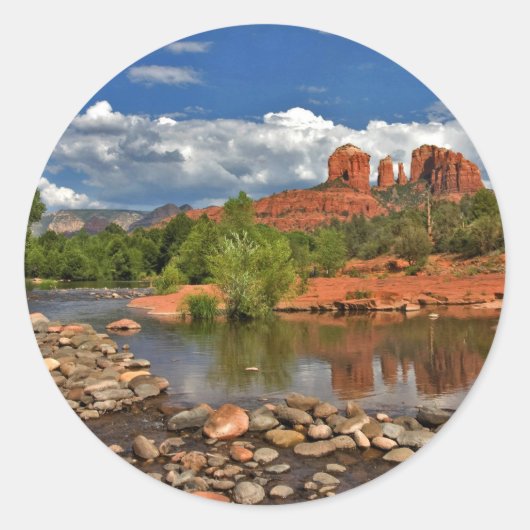 Sedona Ronde Sticker (Voorkant)