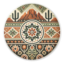 Sedona Southwest Desert Kleuren Pictogrammen & Sti Keramische Knop
