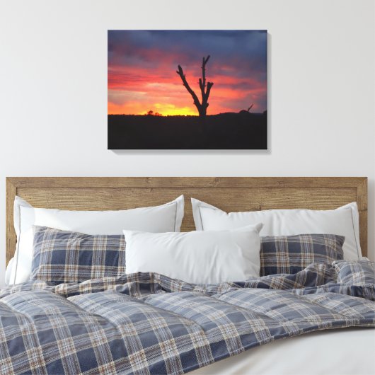 Sedona Sunset Canvas Afdruk (Insitu (Slaapkamer))