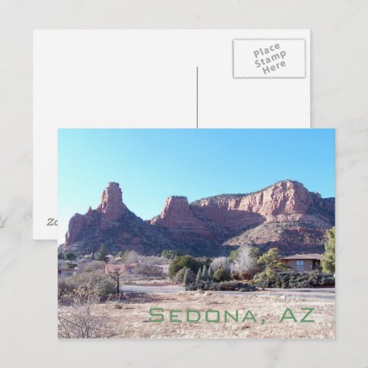 Sedona-Uitzicht#5, Sedona, AZ Briefkaart (Voorkant / Achterkant)