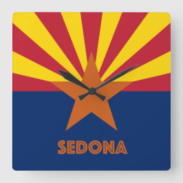Sedona-vlag Vierkante Klok