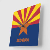 Sedona-vlag Vierkante Klok (Hoek)