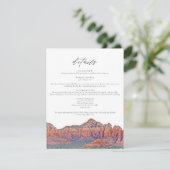 SEDONA Waterverf Bohemian Wedding Details Kaart (Staand voorkant)