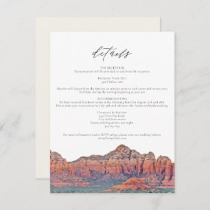 SEDONA Waterverf Bohemian Wedding Details Kaart