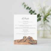 SEDONA Waterverf Desert Arizona Details Kaart (Staand voorkant)