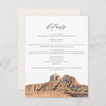 SEDONA Waterverf Desert Arizona Details Kaart