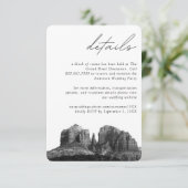 Sedona Wedding Hotel Kamer Blok Details Informatiekaartje (Staand voorkant)