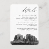 Sedona Wedding Hotel Kamer Blok Details Informatiekaartje (Voorkant)