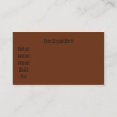 Sedona Western Visitekaartje (Achterkant)