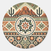 Sedona Zuidwest Woestijn Kleuren Sticker/Label Ronde Sticker (Voorkant)