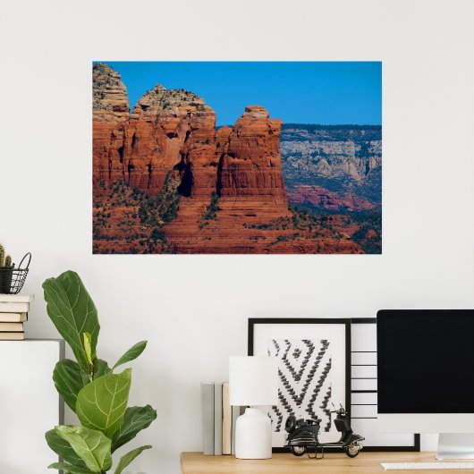 Sedona's Coffee Pot Rock 3774 Poster (Thuiskantoor)