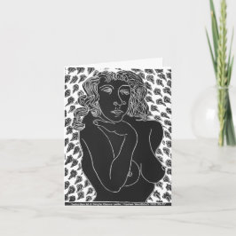 Seduction At A Simple Glance Folded Greeting Card Kaart