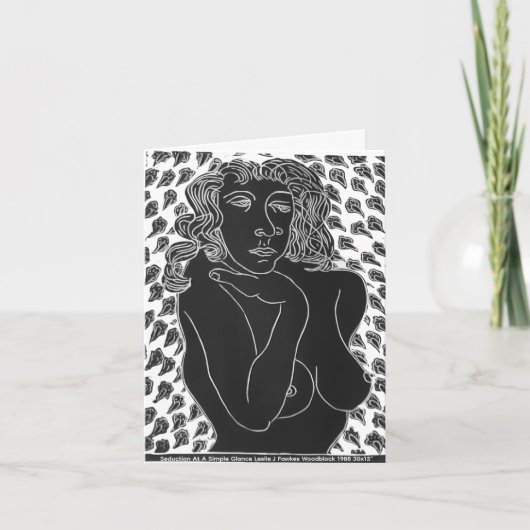 Seduction At A Simple Glance Folded Greeting Card Kaart (Voorkant)