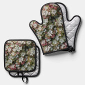 Sedum Spathulifolium Stonecrop Botanical Ovenwant & Pannenlap Set (Voorkant / Achterkant)