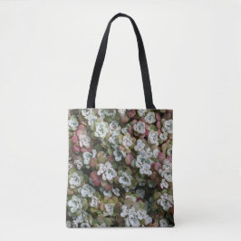 Sedum spathulifolium Succulents Floral Tote Bag