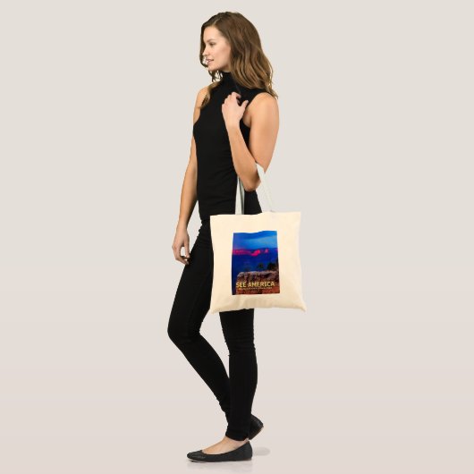 "See America" Grand Canyon National Park Canvas ta Tote Bag (Voorkant (model))