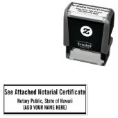 See Attached Notarial Certificate [With your name] Zelfinktende Stempel (In situ)