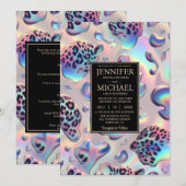 SEE BACK All-In-One Exotic Posh Wedding Invitation Kaart (Voorkant / Achterkant)