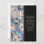 SEE BACK All-In-One Exotic Posh Wedding Invitation Kaart (Voorkant)