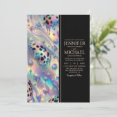 SEE BACK All-In-One Exotic Posh Wedding Invitation Kaart (Staand voorkant)