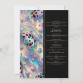 SEE BACK All-In-One Exotic Posh Wedding Invitation Kaart (Achterkant)