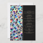 SEE BACK All-In-One Exotic Posh Wedding Invitation Kaart (Achterkant)