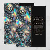 SEE BACK All-In-One Exotic Posh Wedding Invitation Kaart (Voorkant / Achterkant)